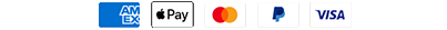 Zahlungsmethoden : Apple Pay, Google Pay, Paypal, American Express, Visa, Mastercard