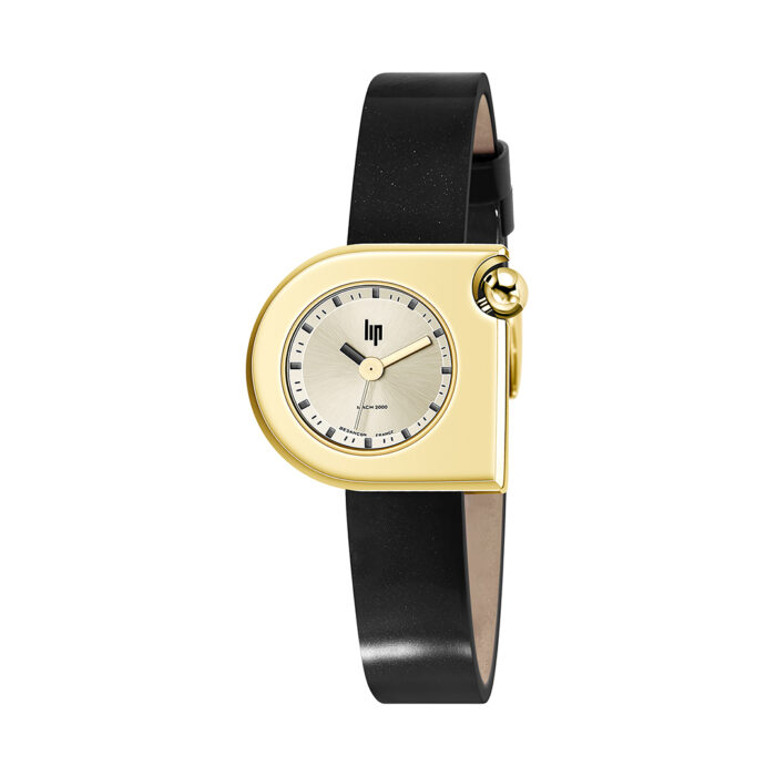 Lip Mach 2000 Mini Moon Gold Schwarz Uhr 671169