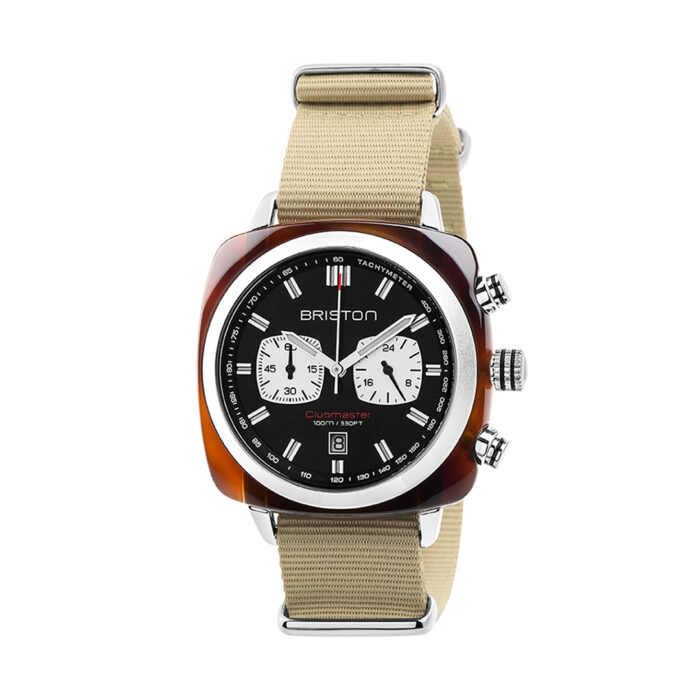 Briston Clubmaster Sport Chrono Schwarz Khaki Uhr