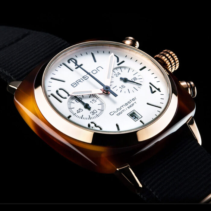 Briston Clubmaster Classic Gold Schwarz Uhr – Bild 2