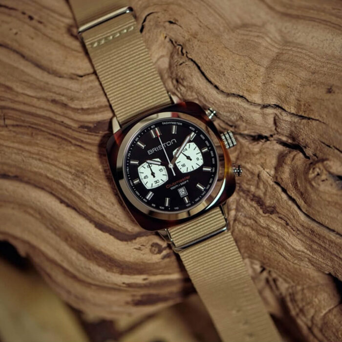 Briston Clubmaster Sport Chrono Schwarz Khaki Uhr – Bild 2
