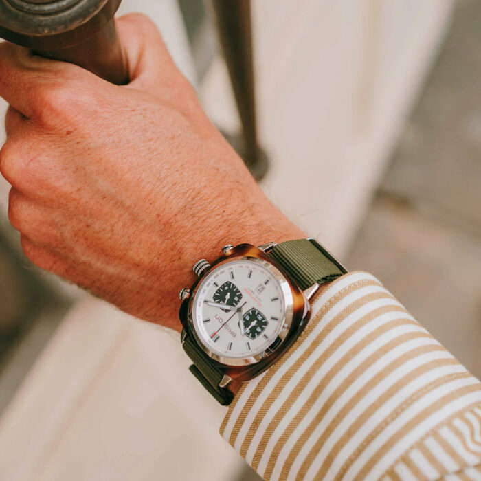 Briston Clubmaster Classic Militärgrün Uhr – Bild 2