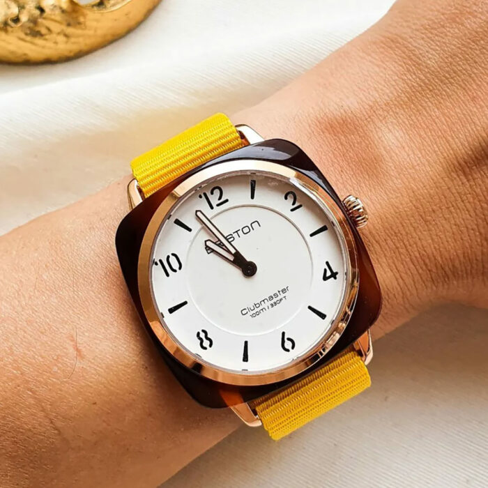 Briston Clubmaster Chic Blanc Gold Weiß Uhr – Bild 2