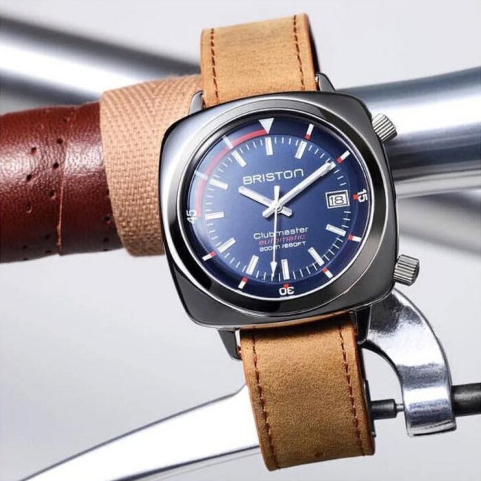 Briston Clubmaster Diver Lederarmband Uhr – Bild 2