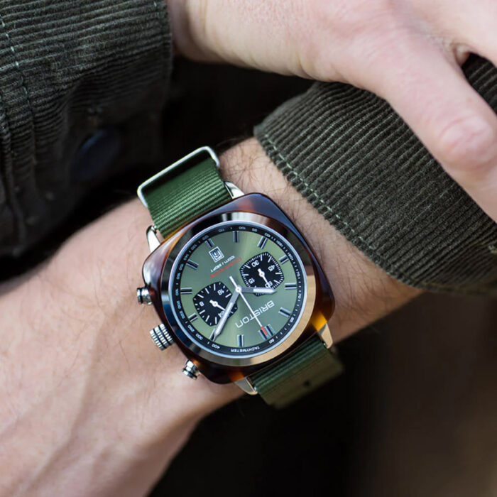Briston Clubmaster Sport Chrono Olivgrün Uhr – Bild 2