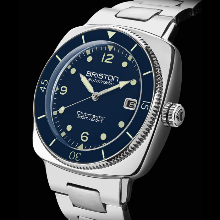 Briston Clubmaster Legend Diver Blau Edelstahl Uhr – Bild 2
