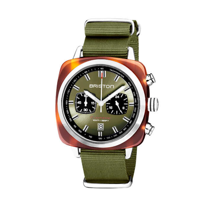 Briston Clubmaster Sport Chrono Olivgrün Uhr