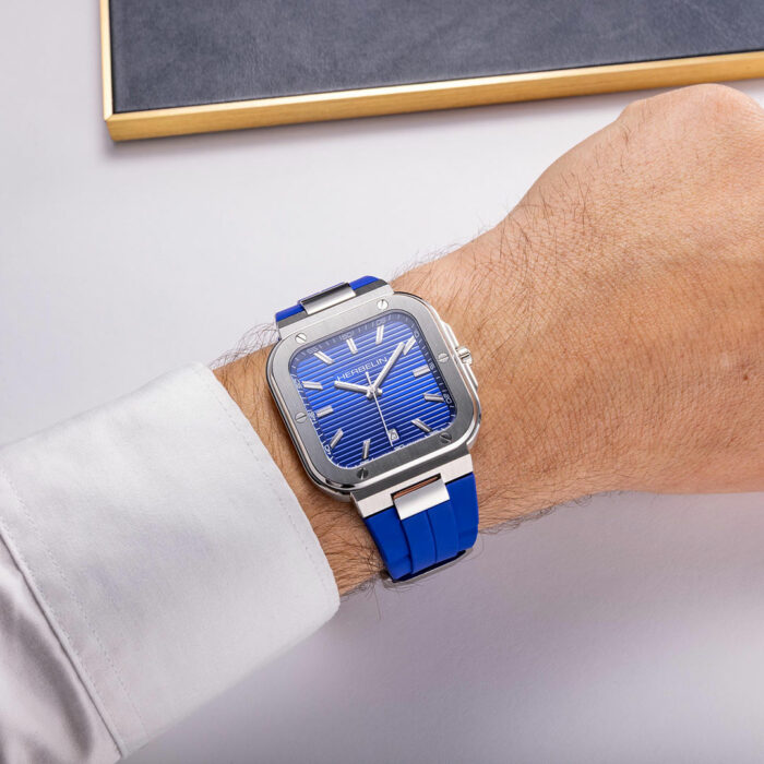 Herbelin Cap Camarat Square FKM Blau Uhr – Bild 2