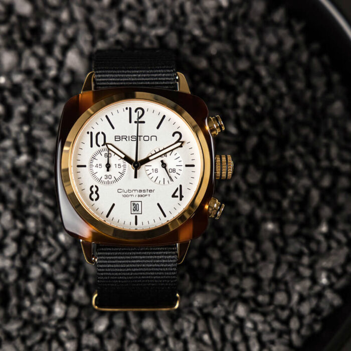 Briston Clubmaster Classic Gold Schwarz Uhr – Bild 4