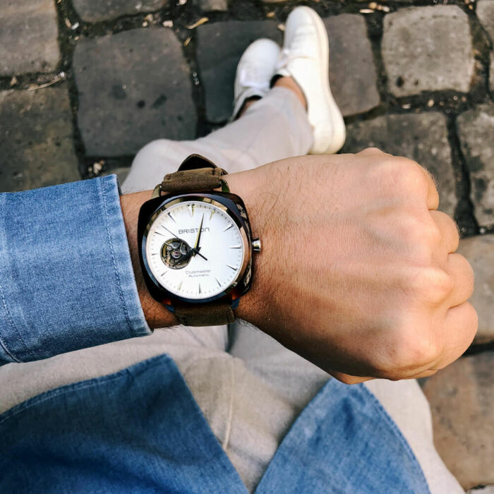 Briston Clubmaster Iconic Automatik Weiß Uhr – Bild 3