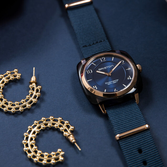 Briston Clubmaster Chic Gold Mitternachtsblau Uhr – Bild 2