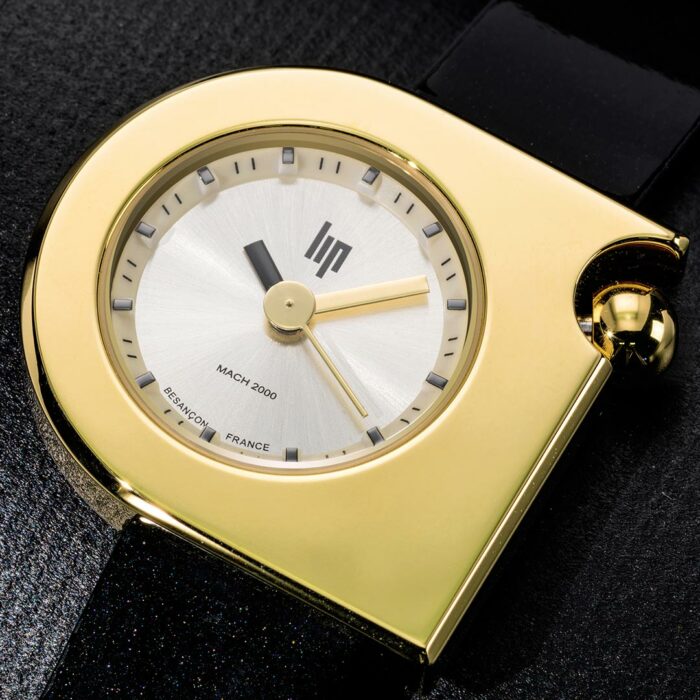 Lip Mach 2000 Mini Moon Gold Schwarz Uhr 671169 – Bild 5