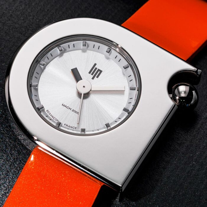 Lip Mach 2000 Mini Moon Orange Silber Uhr 671165 – Bild 2