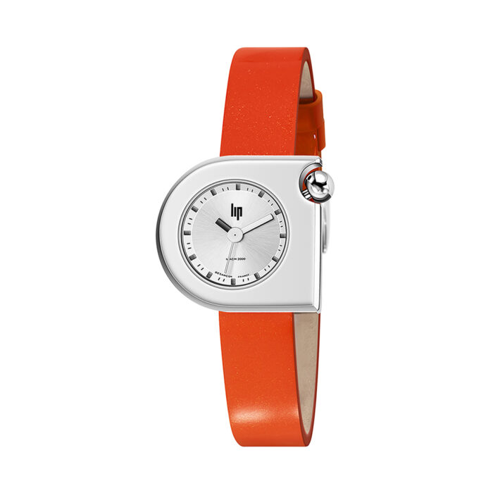 Lip Mach 2000 Mini Moon Orange Silber Uhr 671165