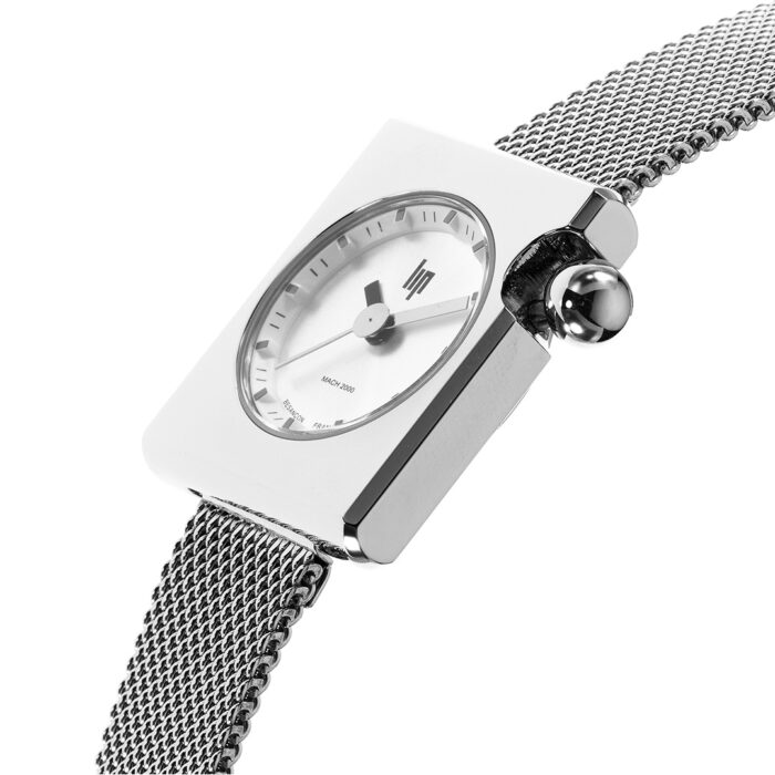 Lip Mach 2000 Mini Square Silberfarbe Uhr 671172 – Bild 4