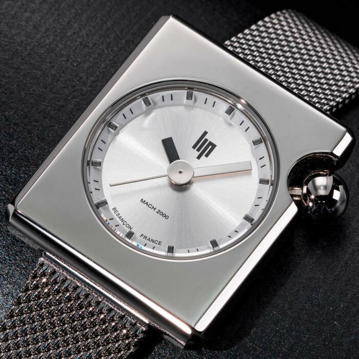 Lip Mach 2000 Mini Square Silberfarbe Uhr 671172 – Bild 2