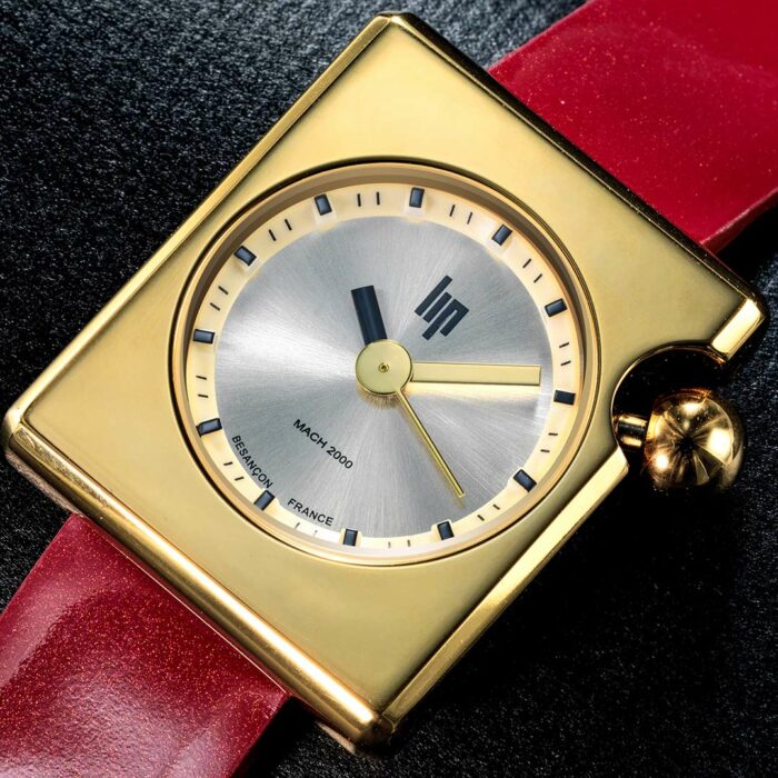 Lip Mach 2000 Mini Square Rot Goldene Uhr 671186 – Bild 2