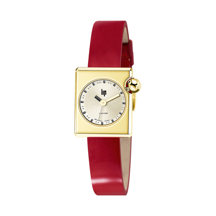 Lip Mach 2000 Mini Square Rot Goldene Uhr 671186