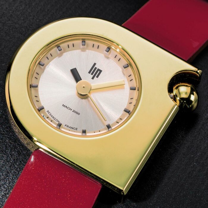 Lip Mach 2000 Mini Moon Gold Rot Uhr 671393 – Bild 2