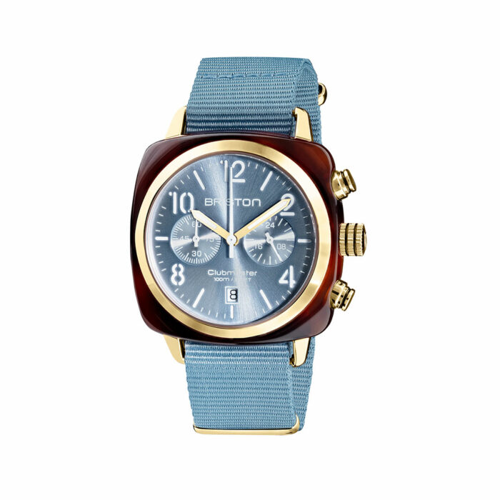 Briston Clubmaster Gold Eisblau Uhr