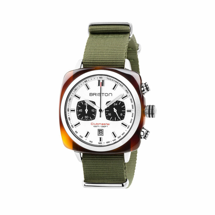 Briston Clubmaster Classic Militärgrün Uhr