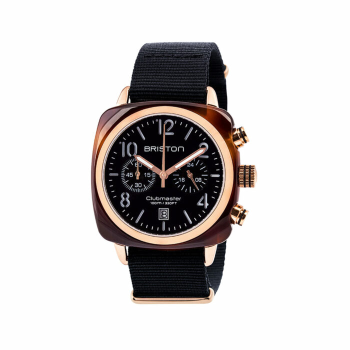 Briston Clubmaster Classic Roségold Schwarz Uhr