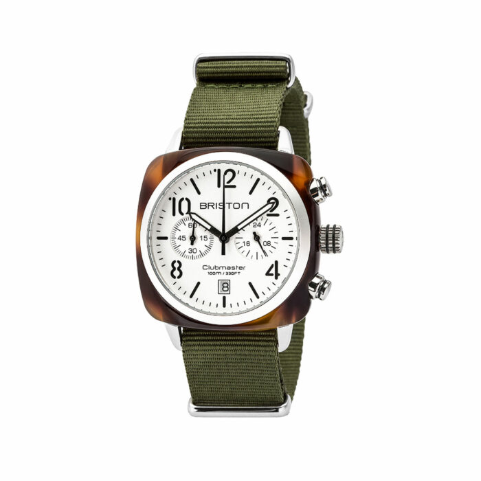 Briston Clubmaster Classic Chrono Weiß Uhr