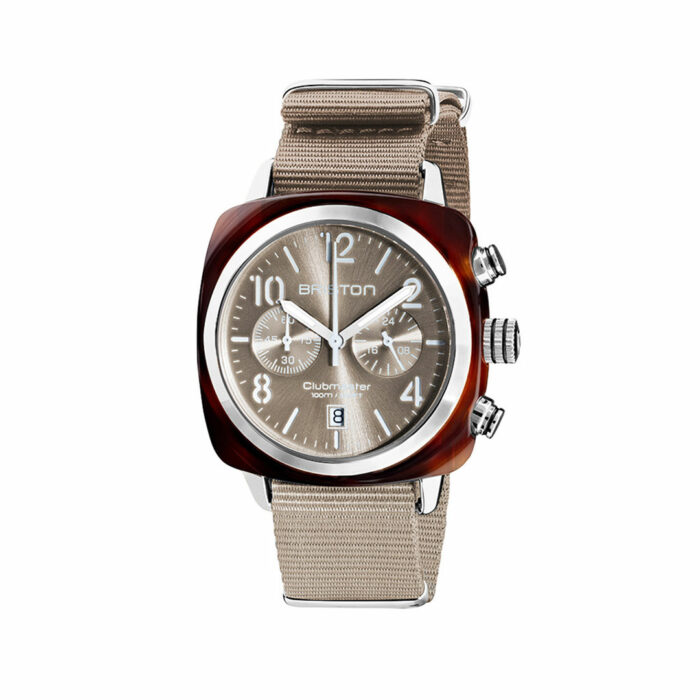 Briston Clubmaster Classic Taupe Grau Uhr