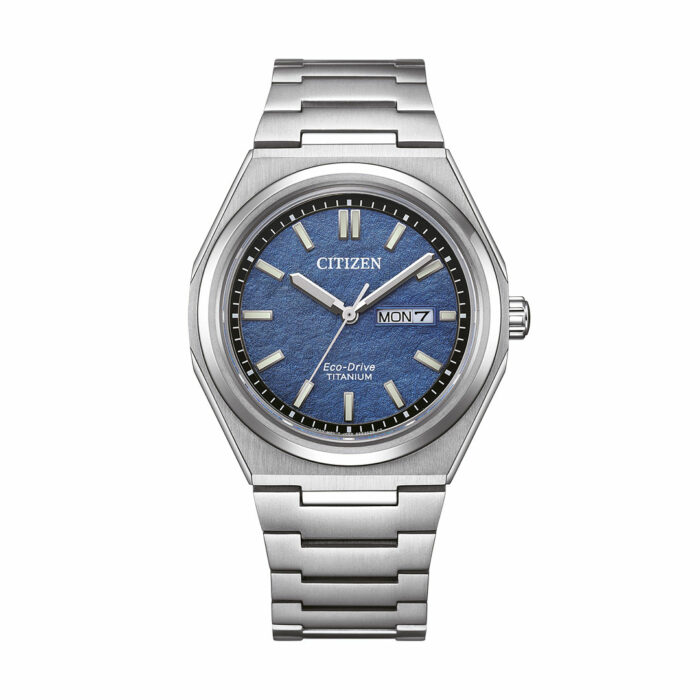 Citizen Super Titanium Date Blau Uhr AW0130-85L