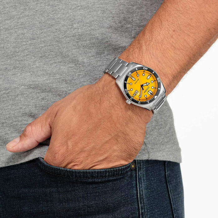 Citizen Sunset Eco Drive Gelb Uhr AW1760-81Z – Bild 2