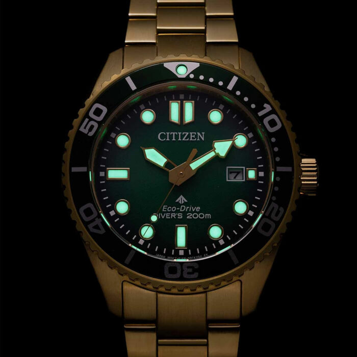 Citizen Promaster Diver Gold Grün Uhr BN0262-59W – Bild 2