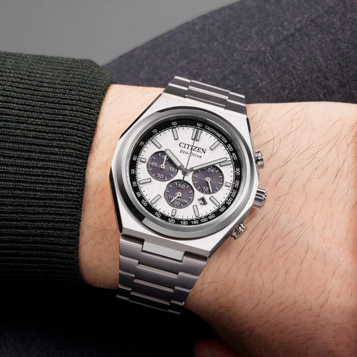 Citizen Super Titanium Silberne Zifferblatt Uhr CA4610-85A – Bild 4
