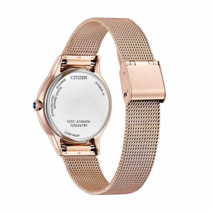 Citizen L Eco-Drive Roségold Uhr EM1153-88A – Bild 2