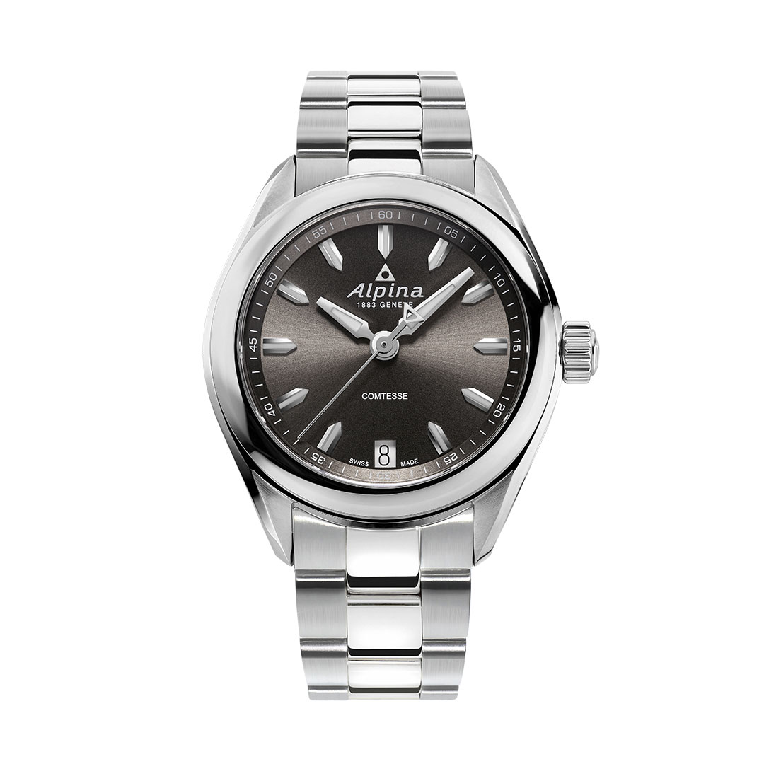 Alpina Comtesse Uhr Schwarzes Zifferblatt AL-240LBR2C6B