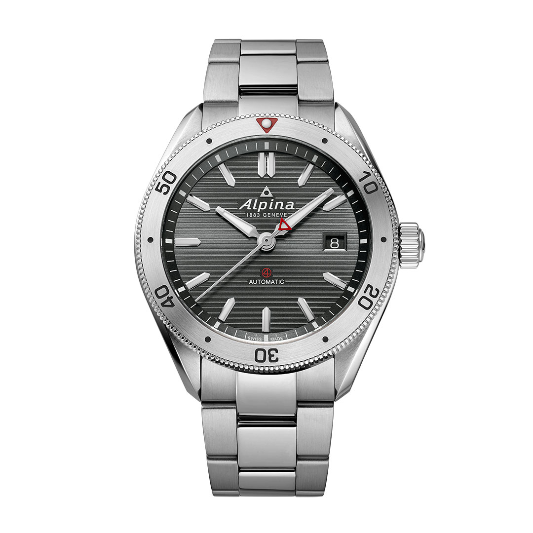 Alpina Alpiner 4 Automatic Graues Zifferblatt Uhr AL-525GS4AQ6B