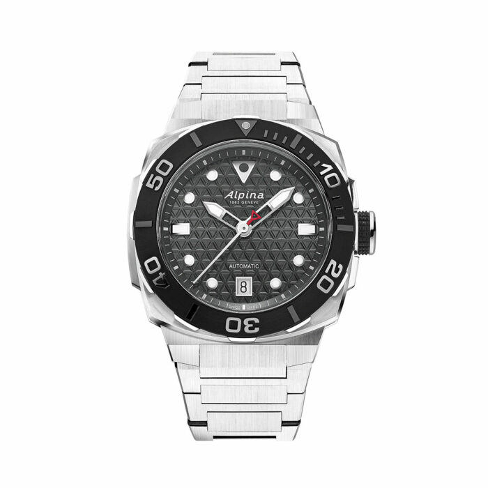 Alpina Seastrong Diver Extreme Uhr Edelstahl Schwarzes Zifferblatt AL-525G3VE6B