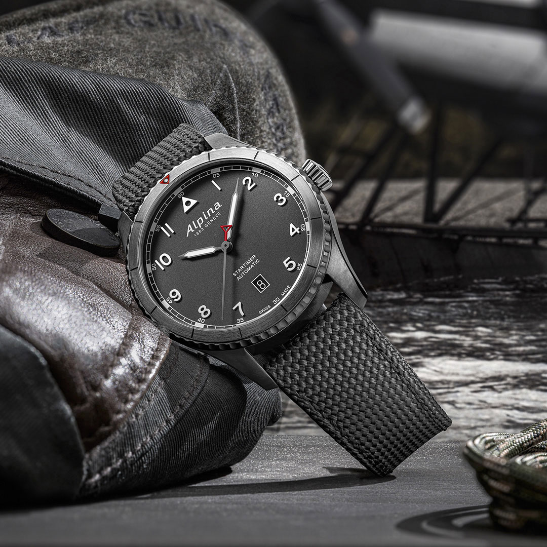 Alpina Startimer Pilot Uhr Schwarz AL-525G4TS26 – Bild 4