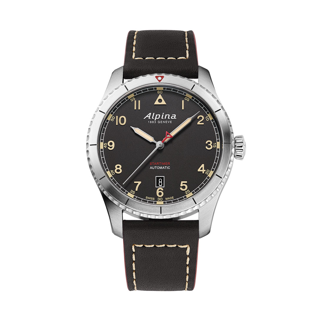 Alpina Startimer Pilot Uhr Schwarz AL-525BBG4S26